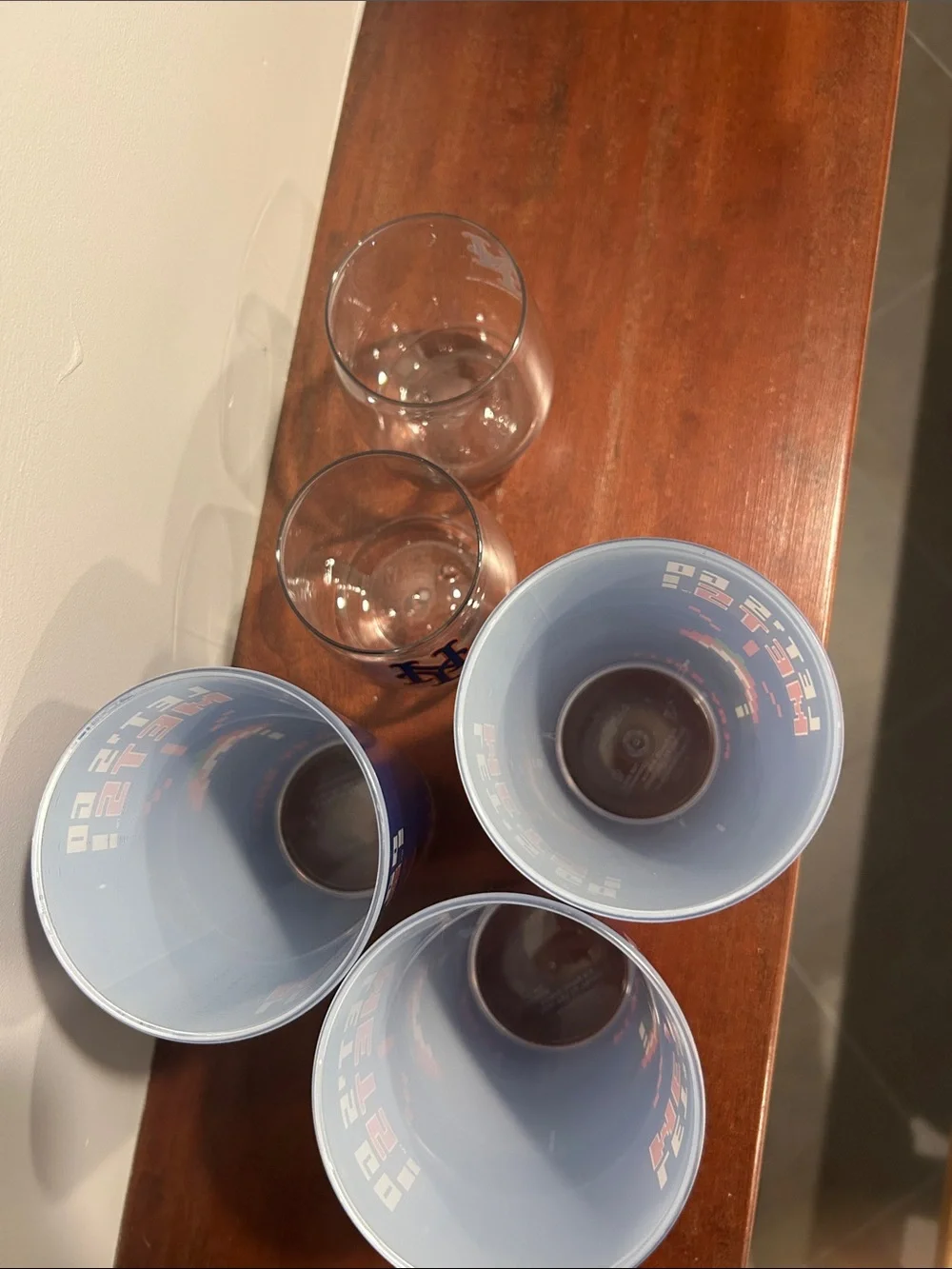 New York Mets Let’s Go Mets Plastic Tumblers and Wine Glasses